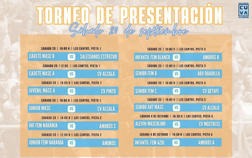 El Club Unificado Voleibol Alcorcón presenta a sus equipos en el Torneo de Presentación